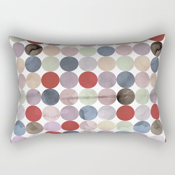 Winter Polka Dots Rectangular Pillow Gallery Image 1