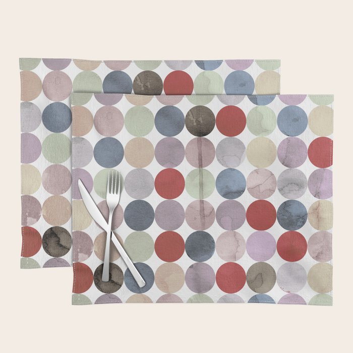 Winter Polka Dots Placemat Gallery Image 1