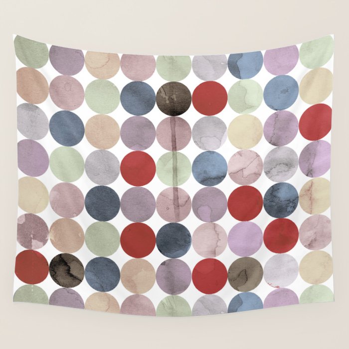 Winter Polka Dots Wall Tapestry Gallery Image 4