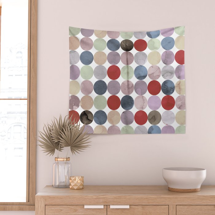 Winter Polka Dots Wall Tapestry Gallery Image 2