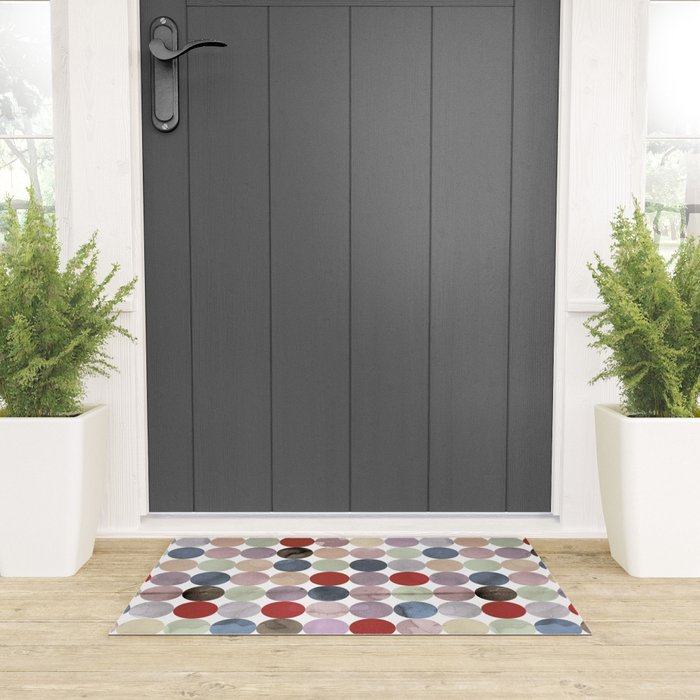 Winter Polka Dots Welcome Mat Gallery Image 3