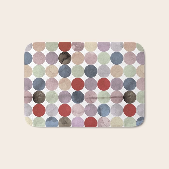 Winter Polka Dots Bath Mat Gallery Image 1