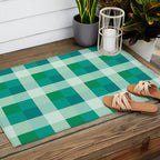 retro color illusion  Outdoor Rug Gallery Image 2