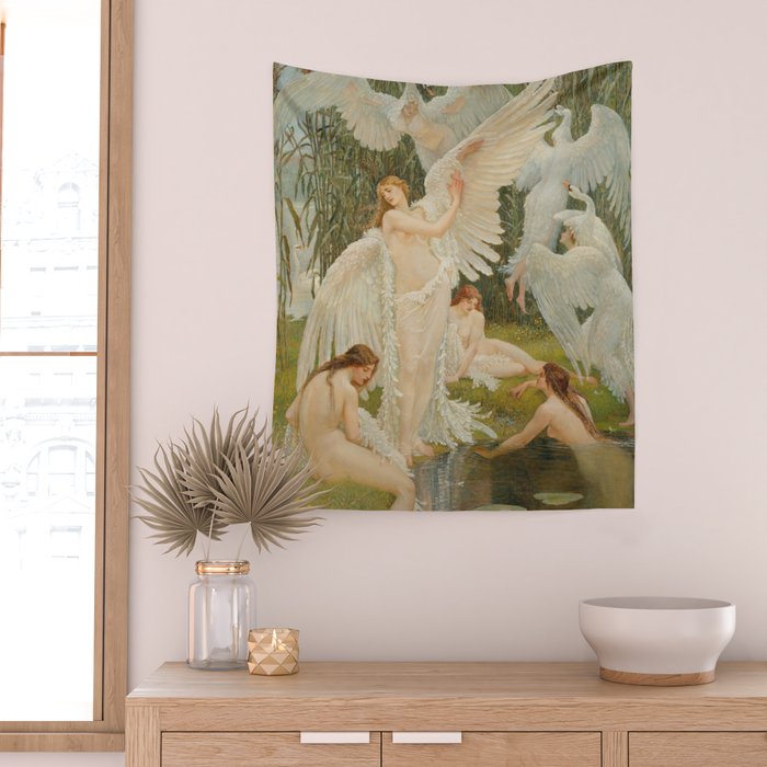 The Swan Maidens by Walter Crane Wall Tapestry Gallery Image 2