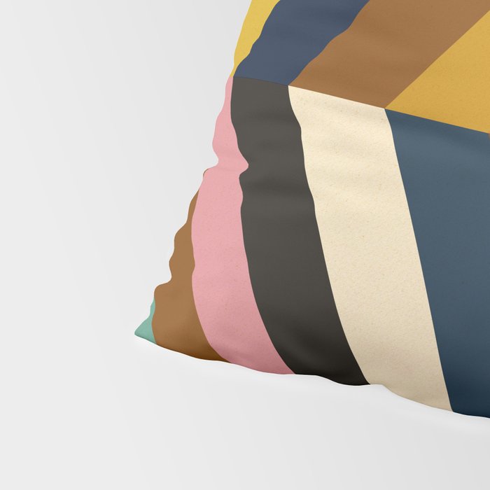 Mid Century Geometric Pattern Technicolor Diamond  Pillow Sham Gallery Image 4