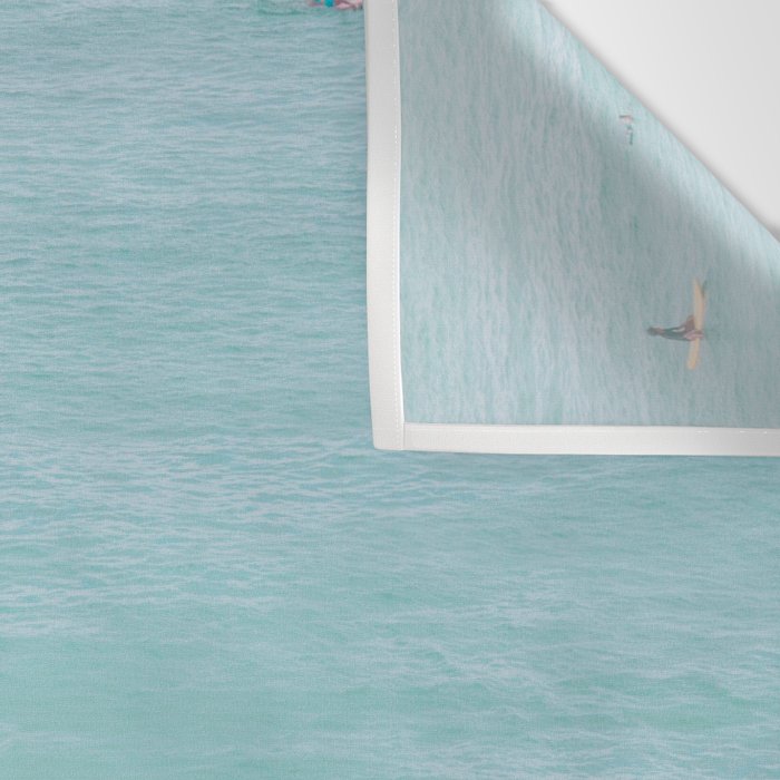 Waikiki Beach Aerial - Ocean Photography Wall Tapestry Gallery Image 3