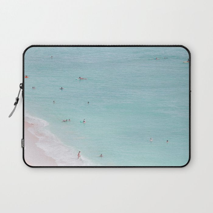 Waikiki Beach Aerial - Ocean Photography Laptop Sleeve Gallery Image 1