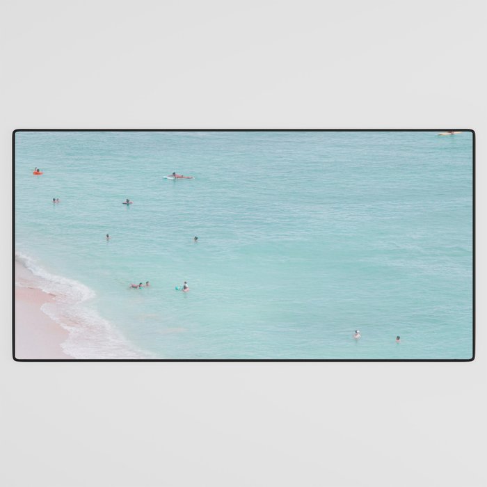 Waikiki Beach Aerial - Ocean Photography Desk Mat Gallery Image 3