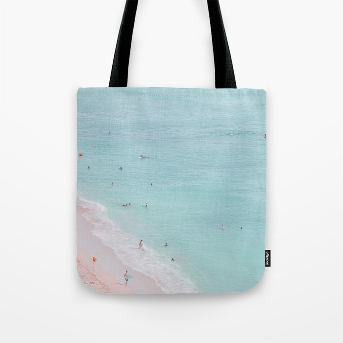 Waikiki Beach Aerial - Ocean Photography Tote Bag Gallery Image 1