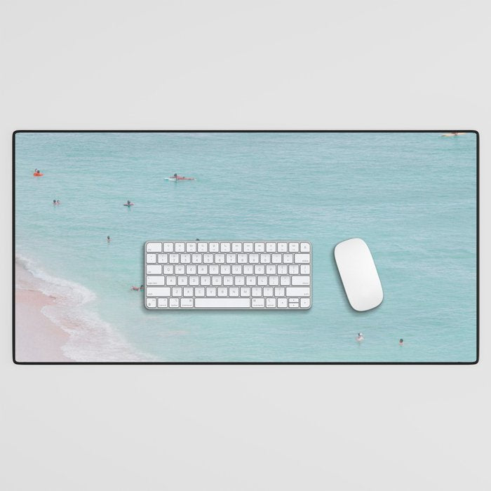 Waikiki Beach Aerial - Ocean Photography Desk Mat Gallery Image 1