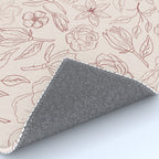 Burgundy Magnolia Pattern Rug Gallery Image 4