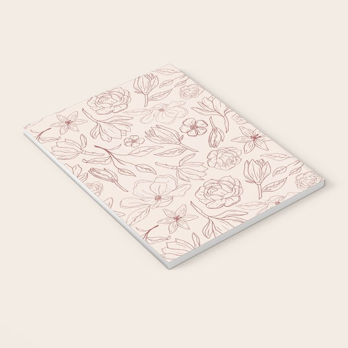 Burgundy Magnolia Pattern Notebook Gallery Image 3