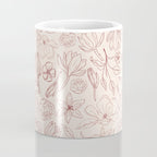 Burgundy Magnolia Pattern Coffee Mug Gallery Image 4