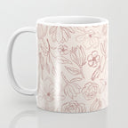 Burgundy Magnolia Pattern Coffee Mug Gallery Image 3