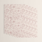Burgundy Magnolia Pattern Wrapping Paper Gallery Image 3