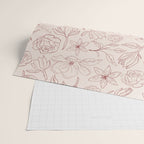 Burgundy Magnolia Pattern Wrapping Paper Gallery Image 2