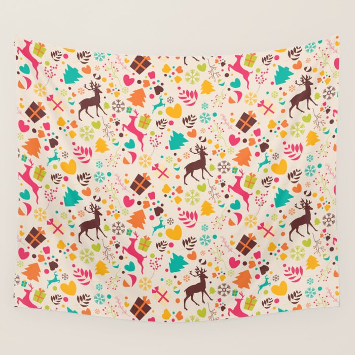 Christmas pattern 01 Wall Tapestry Gallery Image 4