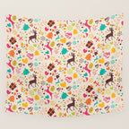 Christmas pattern 01 Wall Tapestry Gallery Image 4