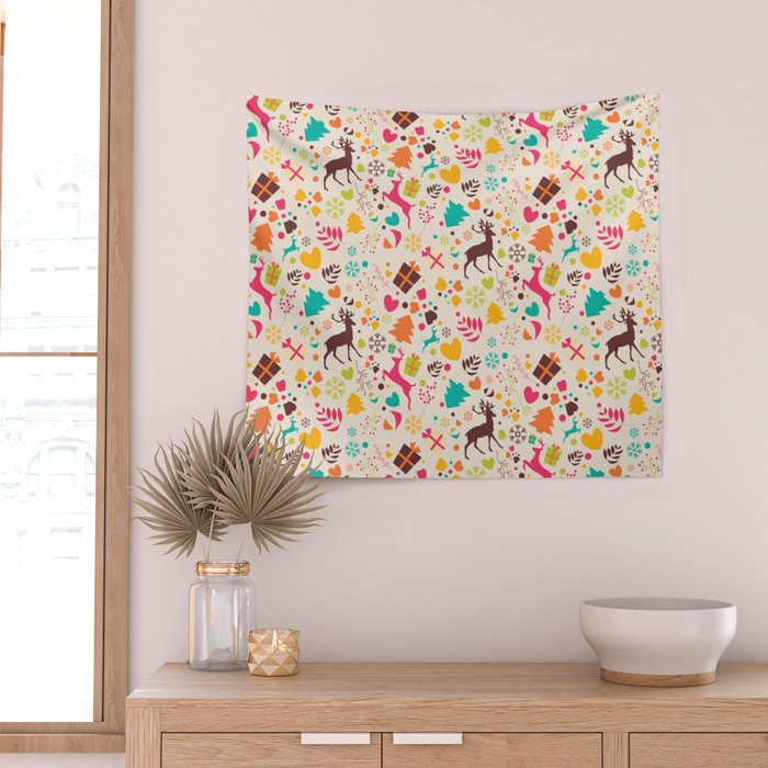 Christmas pattern 01 Wall Tapestry Gallery Image 2