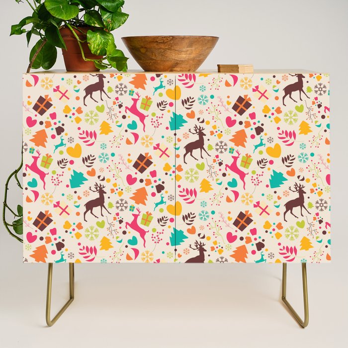 Christmas pattern 01 Credenza Gallery Image 1