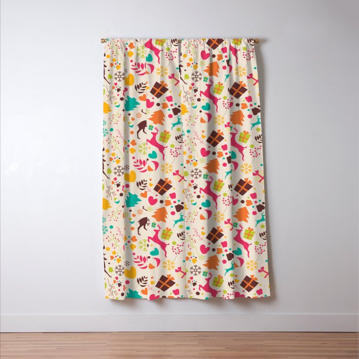 Christmas pattern 01 Window Curtain Gallery Image 3