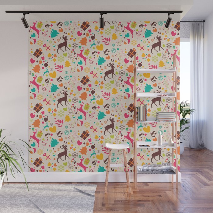 Christmas pattern 01 Wall Mural Gallery Image 1