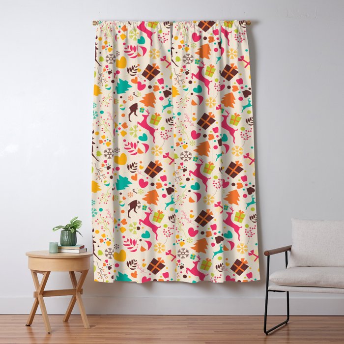 Christmas pattern 01 Window Curtain Gallery Image 5