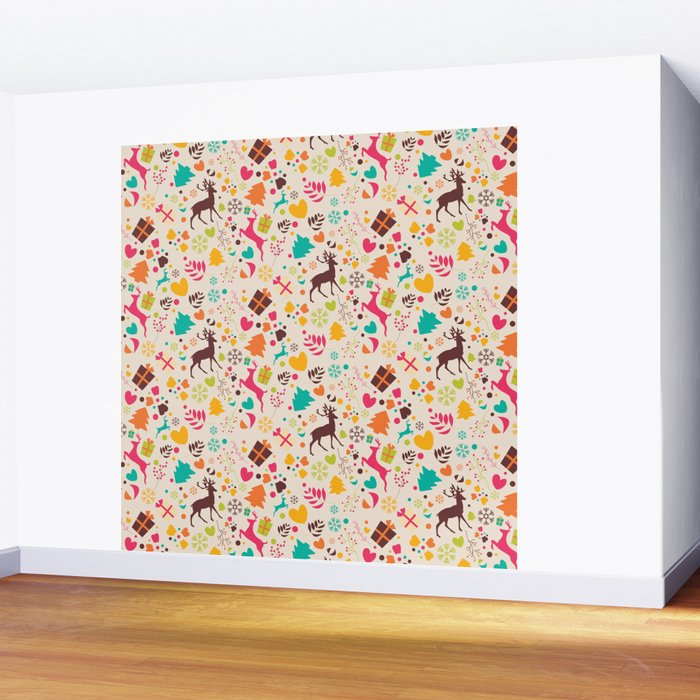 Christmas pattern 01 Wall Mural Gallery Image 2