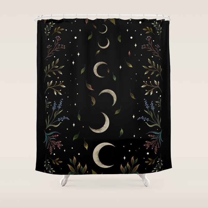 Crescent Moon Garden Shower Curtain Gallery Image 1