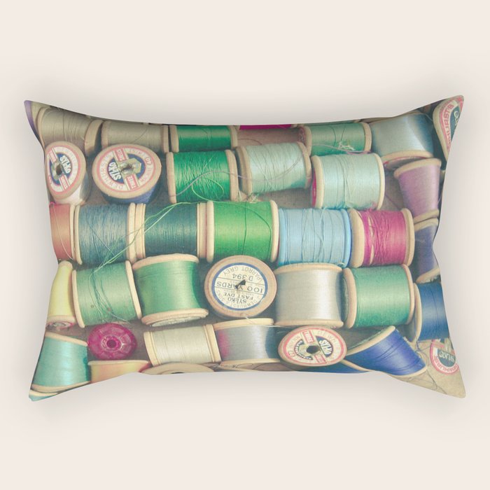 Cotton Reels Rectangular Pillow Gallery Image 1