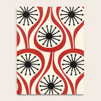 Mid Century Modern Atomic Drops Pattern in Red Black Cream Notebook Gallery Image 4