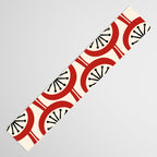 Mid Century Modern Atomic Drops Pattern in Red Black Cream Table Runner Gallery Image 3