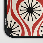 Mid Century Modern Atomic Drops Pattern in Red Black Cream Laptop Sleeve Gallery Image 3