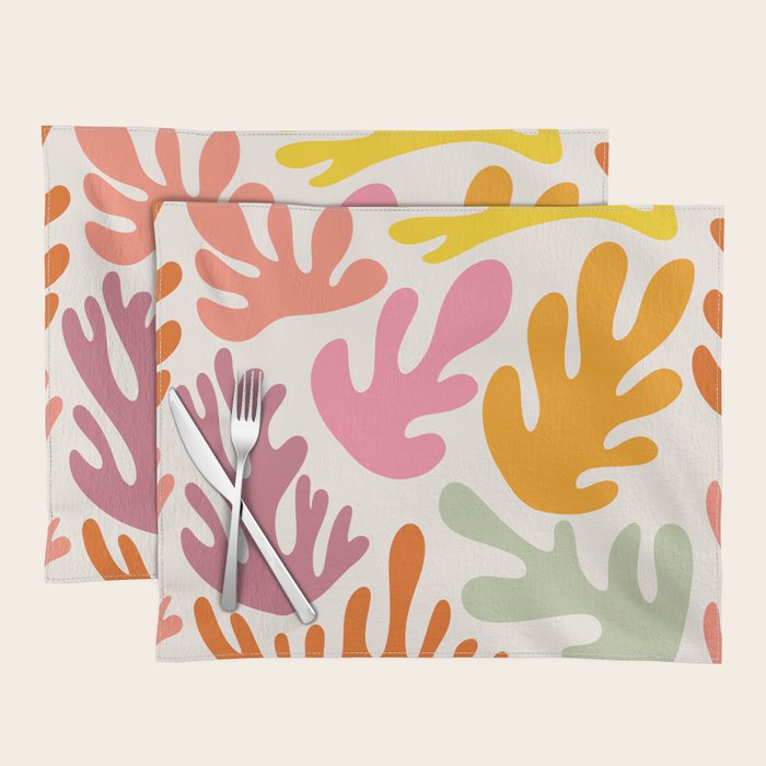 Candy Coral Matisse  Placemat Gallery Image 1