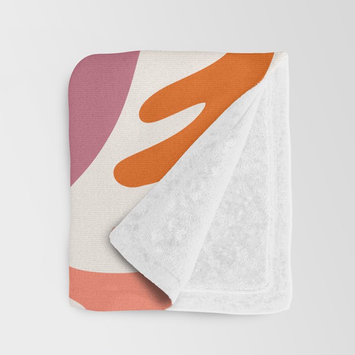 Candy Coral Matisse  Throw Blanket Gallery Image 3