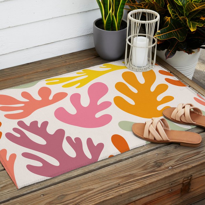Candy Coral Matisse  Outdoor Rug Gallery Image 2