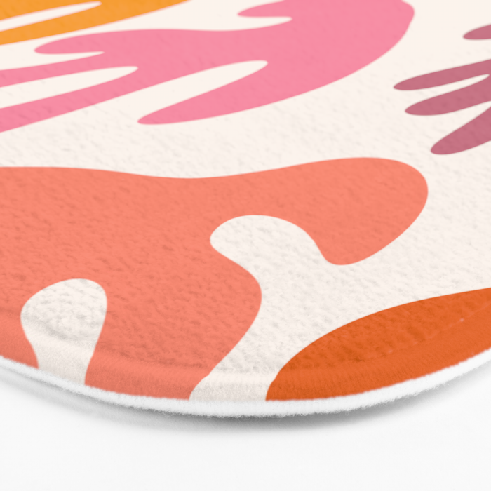 Candy Coral Matisse  Bath Mat Gallery Image 3