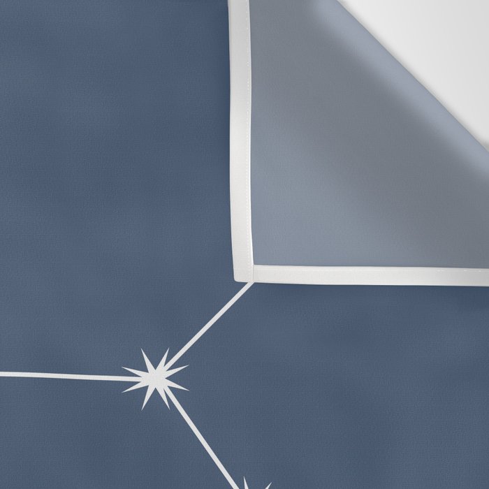 Sagittarius Zodiac Star Constellation Line Art Neutral Blue Wall Tapestry Gallery Image 3