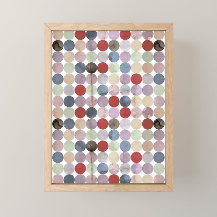 Winter Polka Dots Mini Art Print Gallery Image 1