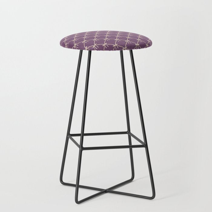 Bows & Ribbons Pattern XXXVI Lavender Purple Stool Gallery Image 1