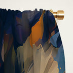 Splashes of Pink and Navy Flowery Art Window Curtain Gallery Image 2