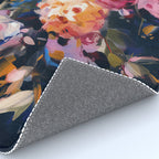 Splashes of Pink and Navy Flowery Art Rug Gallery Image 4