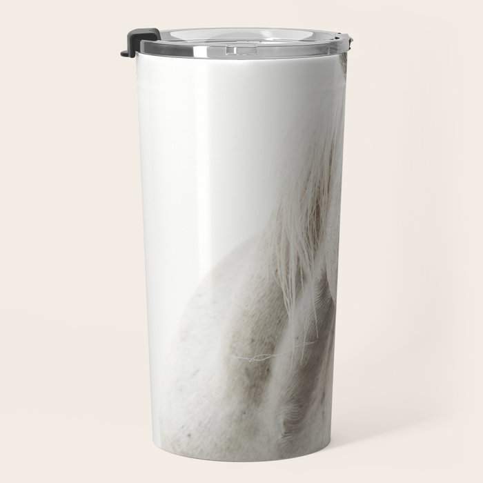 White Horse | Animal Art Print | Nature Photography Travel Mug Gallery Image 3
