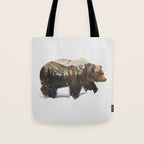 Arctic Grizzly Bear Tote Bag Gallery Image 1