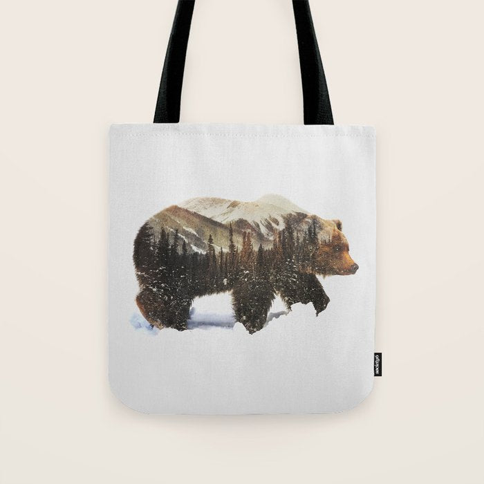 Arctic Grizzly Bear Tote Bag Gallery Image 1