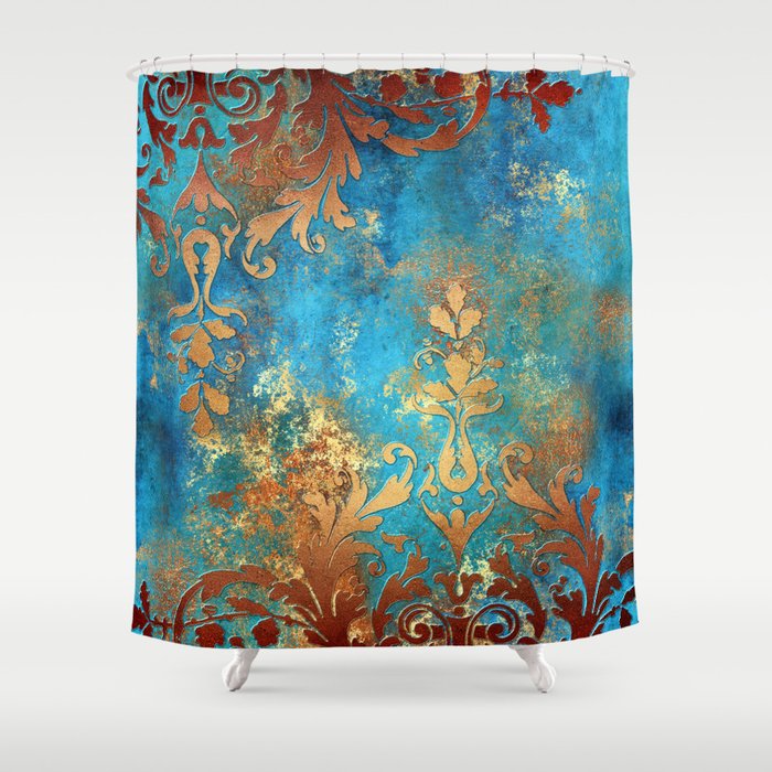 Ornament Rust Texture 02 Shower Curtain Gallery Image 1