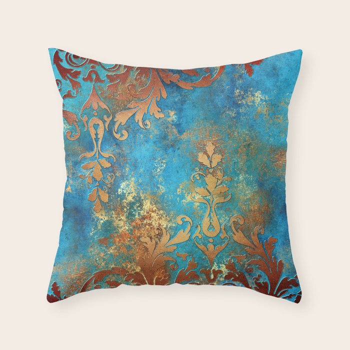 Ornament Rust Texture 02 Throw Pillow Gallery Image 6