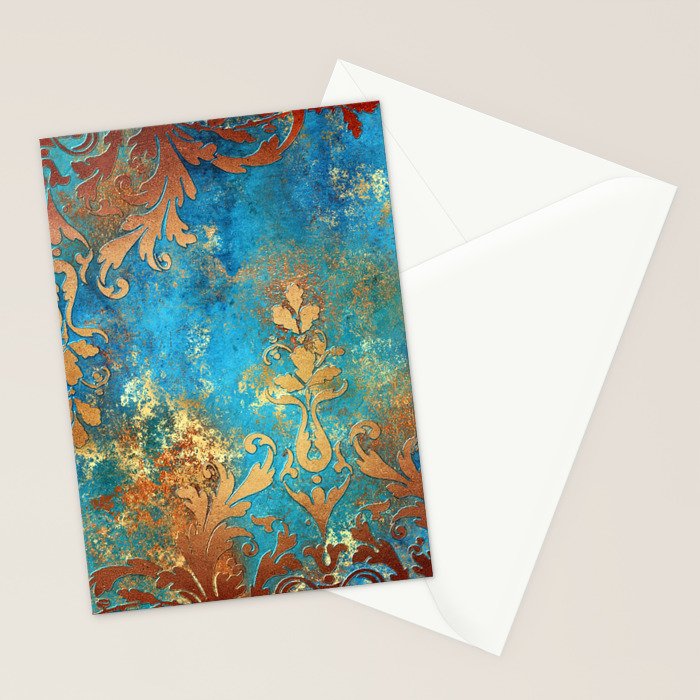 Ornament Rust Texture 02 Stationery Card Gallery Image 2