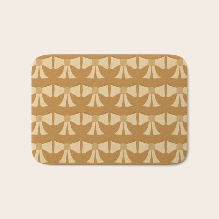 Vintage Bows XIII Orange Bath Mat Gallery Image 1