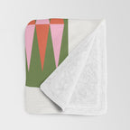 Retro Coffee Thermoses Multicolor on White Throw Blanket Gallery Image 3